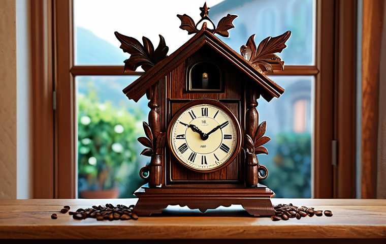 시각적 은유의 다차원적 접근 - Image Prompt 1: The Timeless Coffee Ritual**